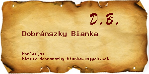 Dobránszky Bianka névjegykártya
