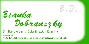 bianka dobranszky business card