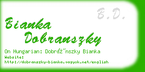 bianka dobranszky business card